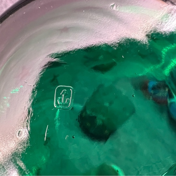 Vtg Set Of 4 Libbey Anchor Hocking Green Gold Stars Metropolitan Juniper Glasses - Picture 6 of 9